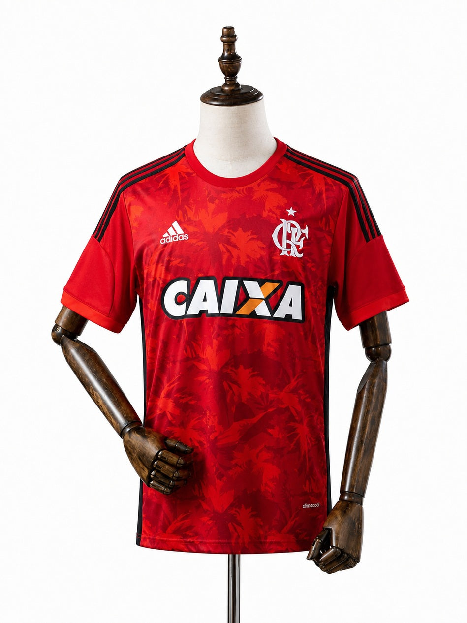 Flamengo Second Away Retro Jersey front wood mannequin white background