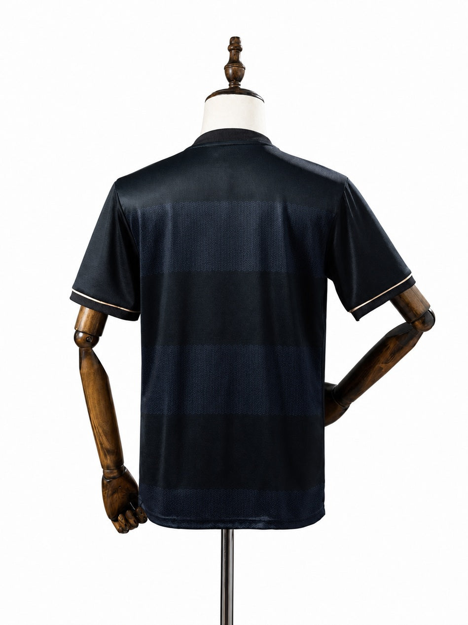 Flamengo Special Edition Black Jersey back wood mannequin white background