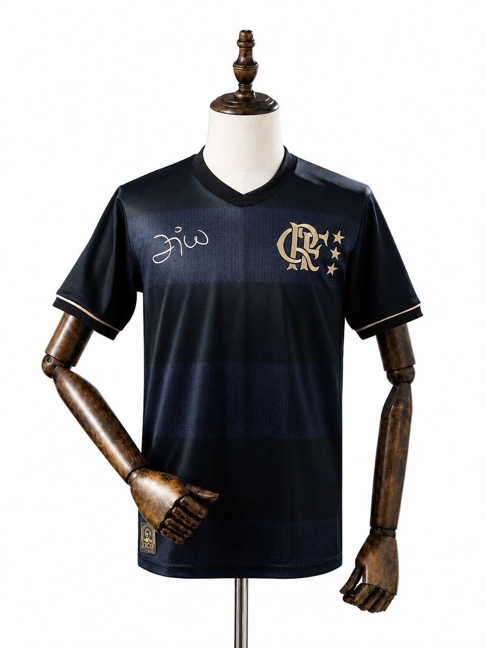 Flamengo Special Edition Black Jersey front wood mannequin white background