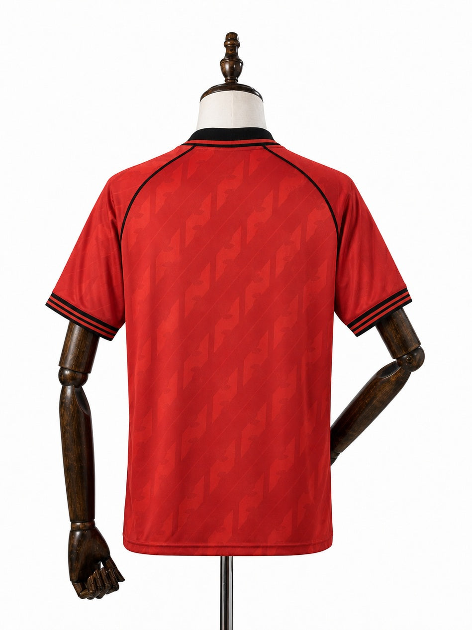 Flamengo Special Edition red Jersey back wood mannequin white background
