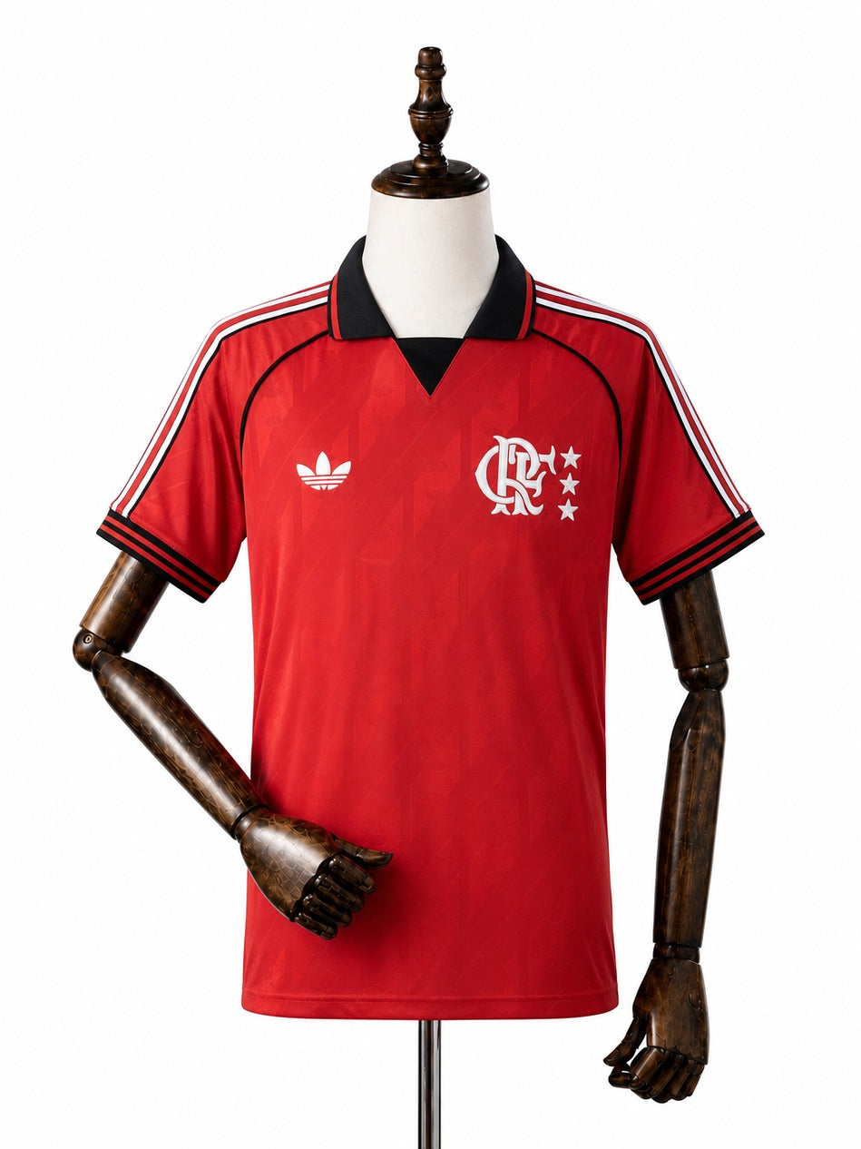 Flamengo Special Edition red Jersey front wood mannequin white background