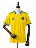 Flamengo Special Edition Yellow Jersey front wood mannequin white background