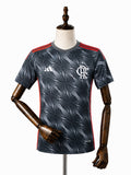 Flamengo Third Away black Player jersey front wood mannequin white background