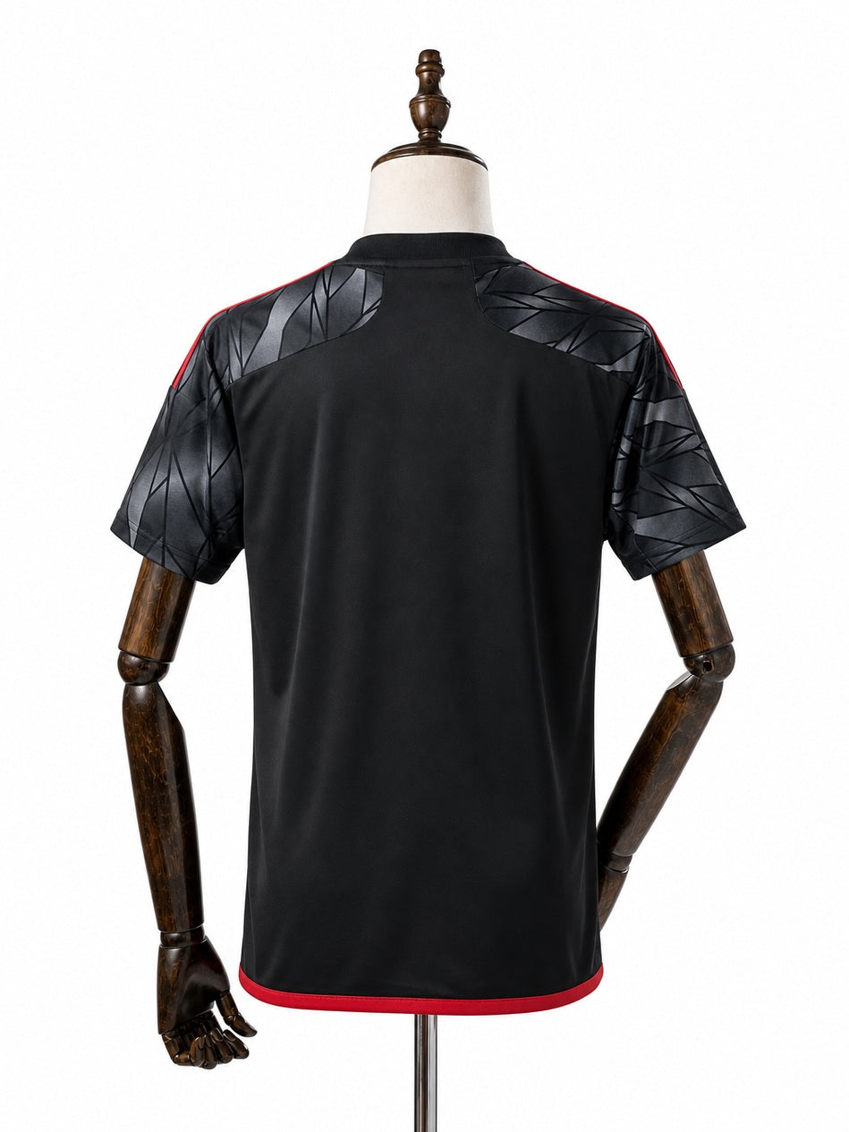 Flamengo Third Away Women Jersey back wood mannequin white background