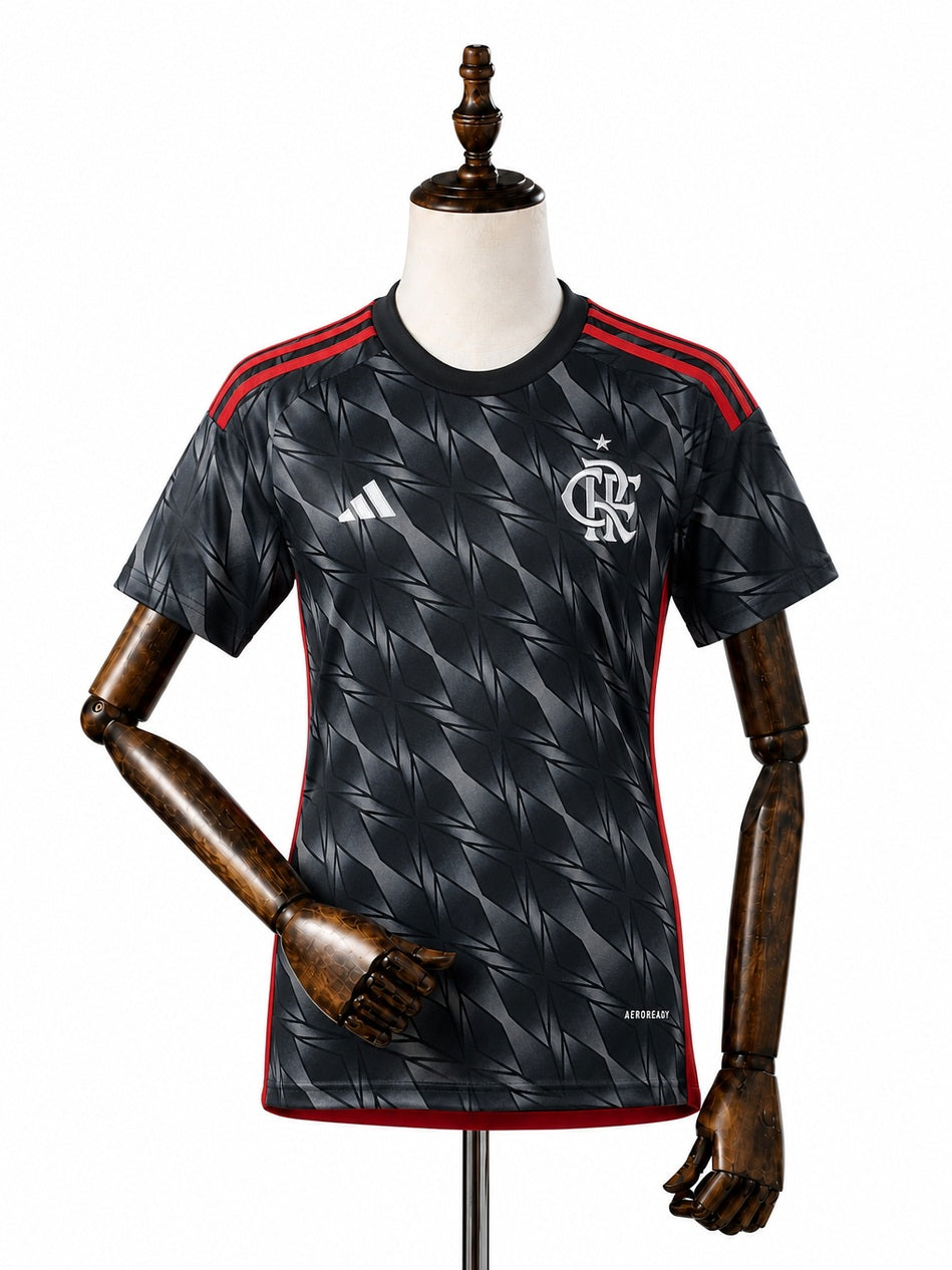 Flamengo Third Away Women Jersey front wood mannequin white background