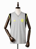 Flamengo Training Wear Gray Vest Sleeveless Football Jersey front wood mannequin white background