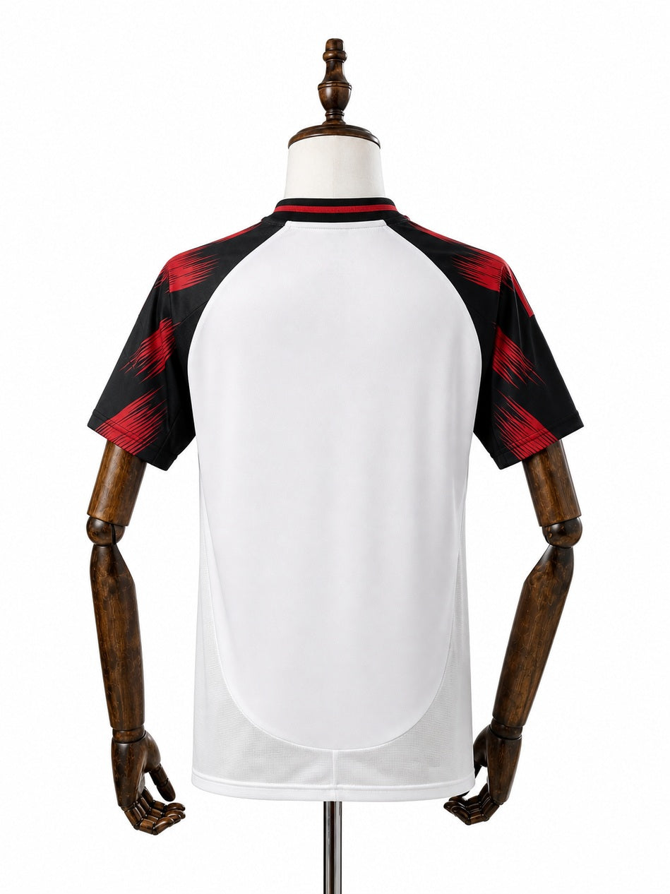 Flamengo Women Away Jersey back wood mannequin white background