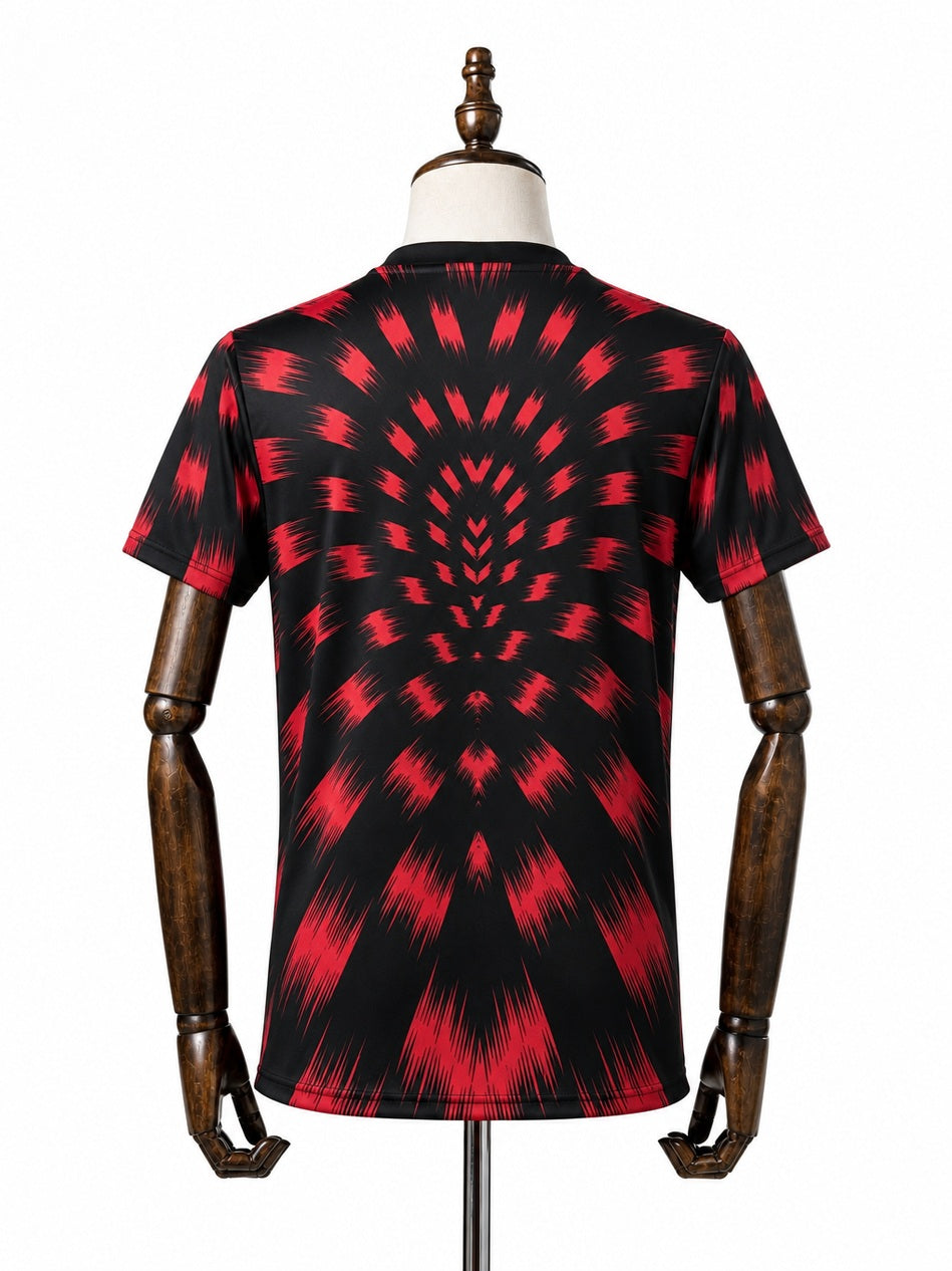 Flamengo Women Pre-Match Jersey back wood mannequin white background