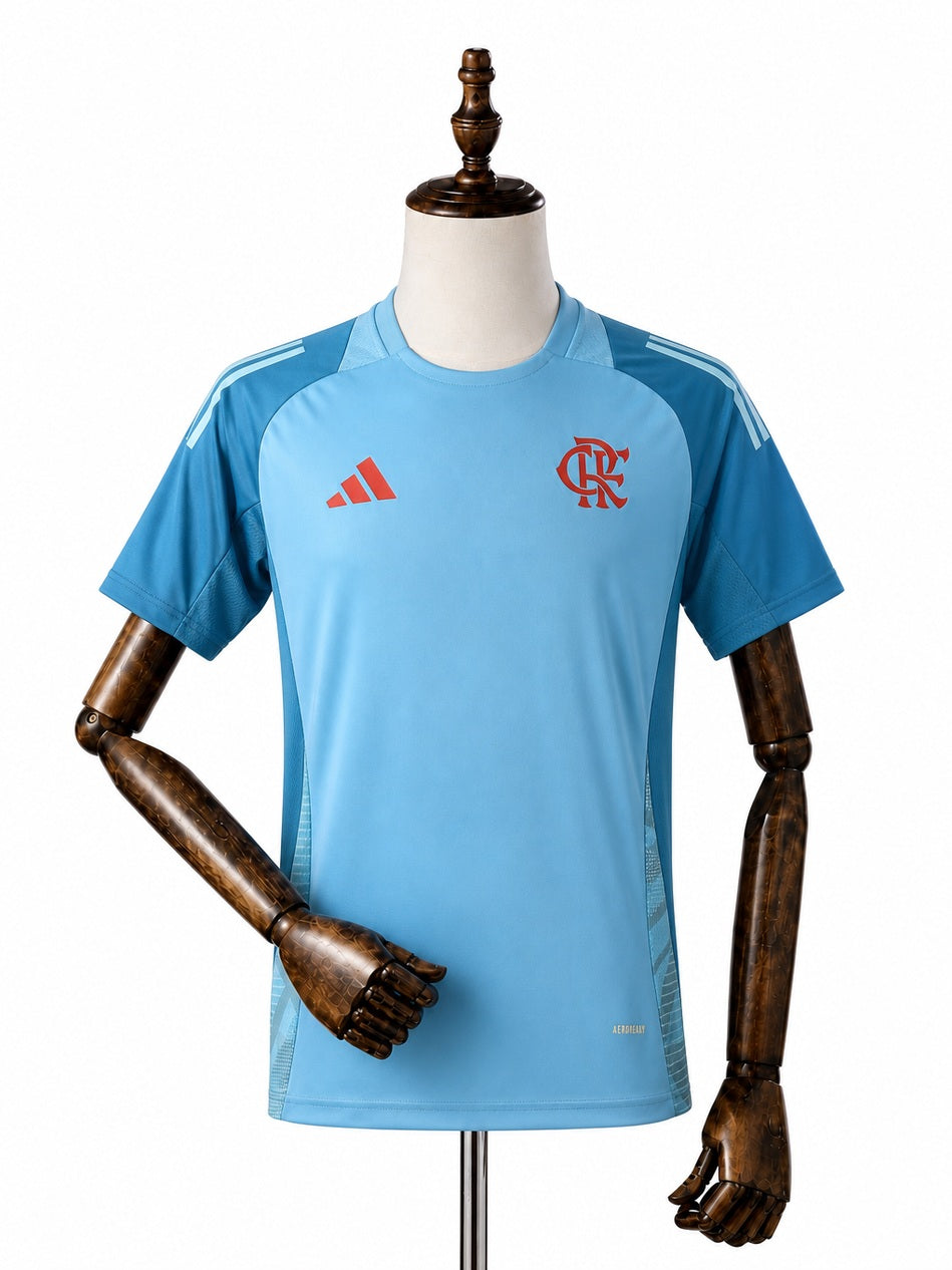 Flamengo Women Training Jersey front wood mannequin white background