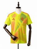 Flamengo Yellow goalkeeper jersey front wood mannequin white background