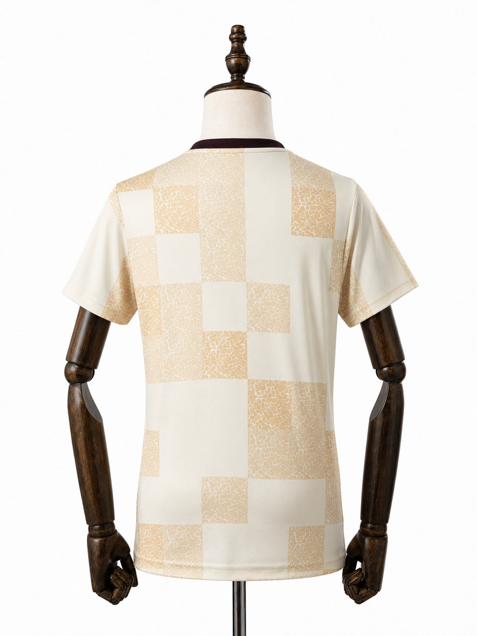 Flamengo Yellow Special Edition Women jersey back wood mannequin white background