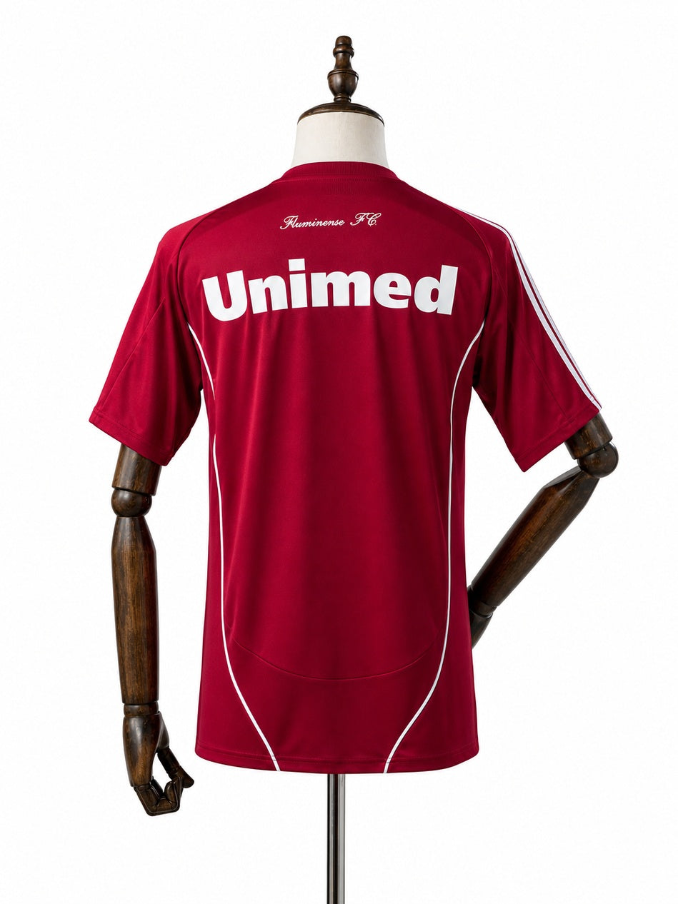 Fluminense 09/10 Retro Fluminense Third Jersey back wood mannequin white background