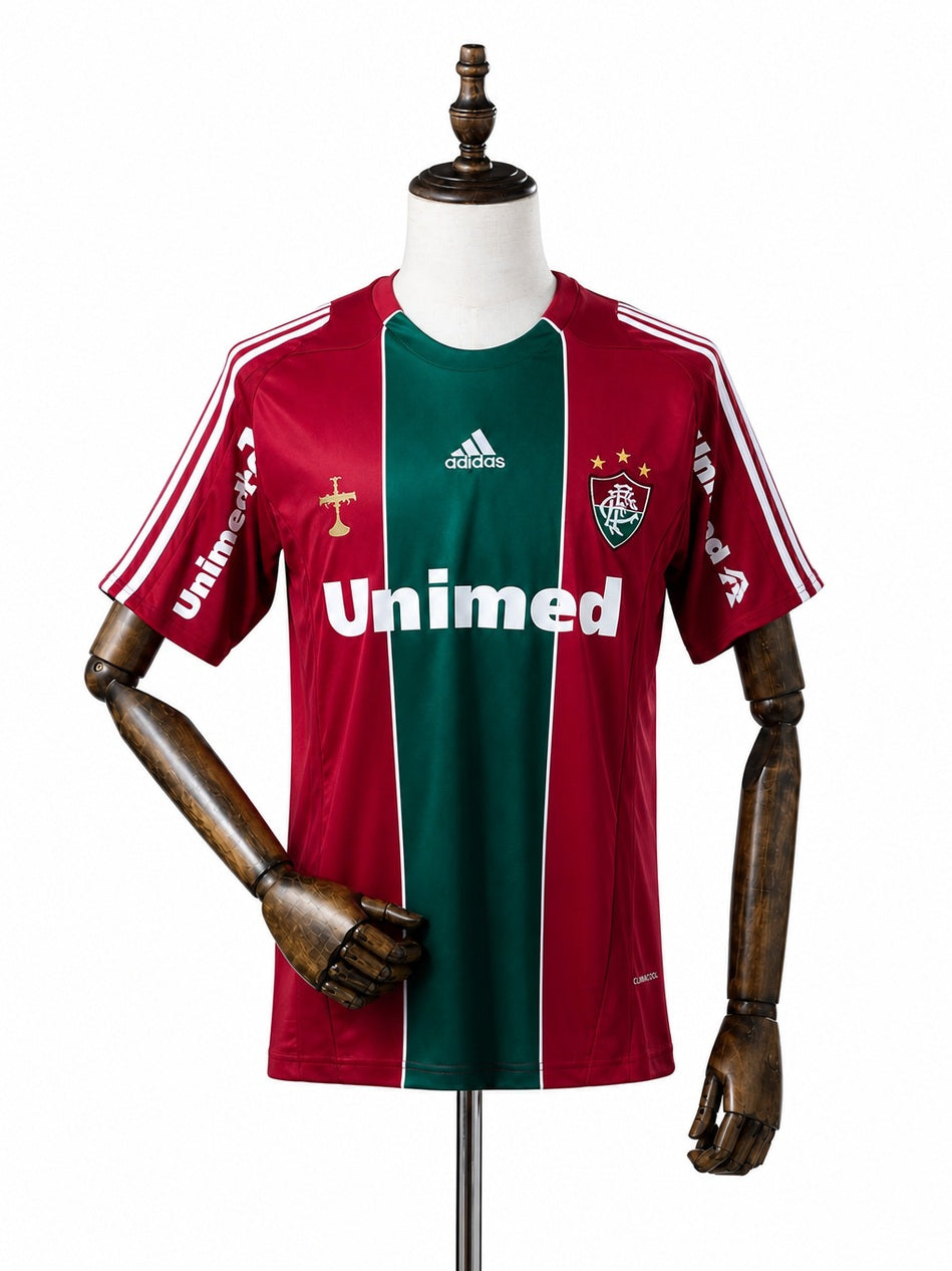 Fluminense 09/10 Retro Fluminense Third Jersey front wood mannequin white background