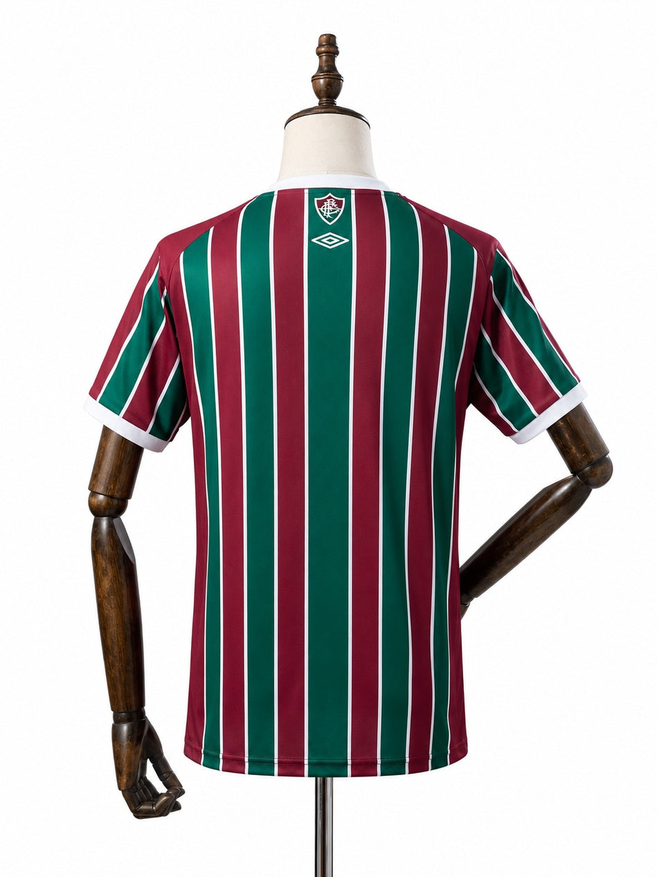 Fluminense 2026/27 Home Jersey back wood mannequin white background