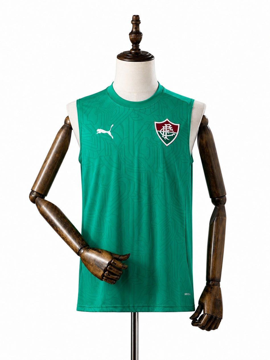 Fluminense 2026/27 Training Vest Green front wood mannequin white background