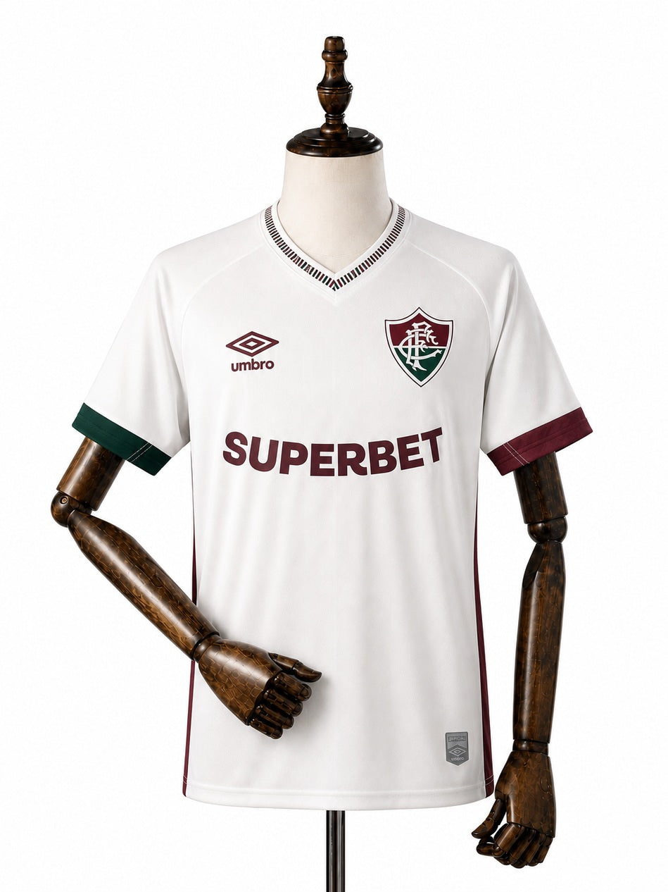 Fluminense Away Jersey front wood mannequin white background