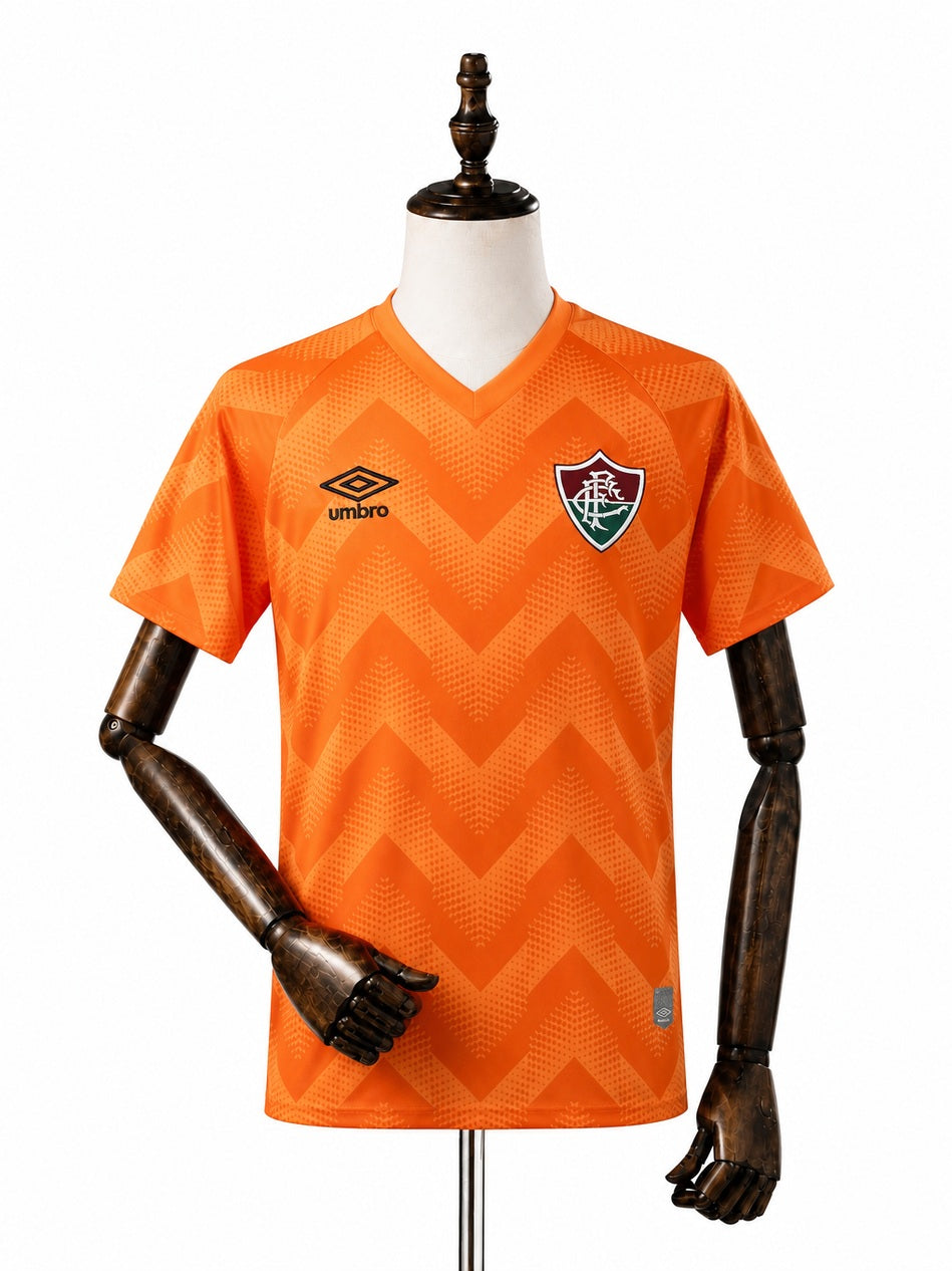 Fluminense Goalkeeper Jersey front wood mannequin white background