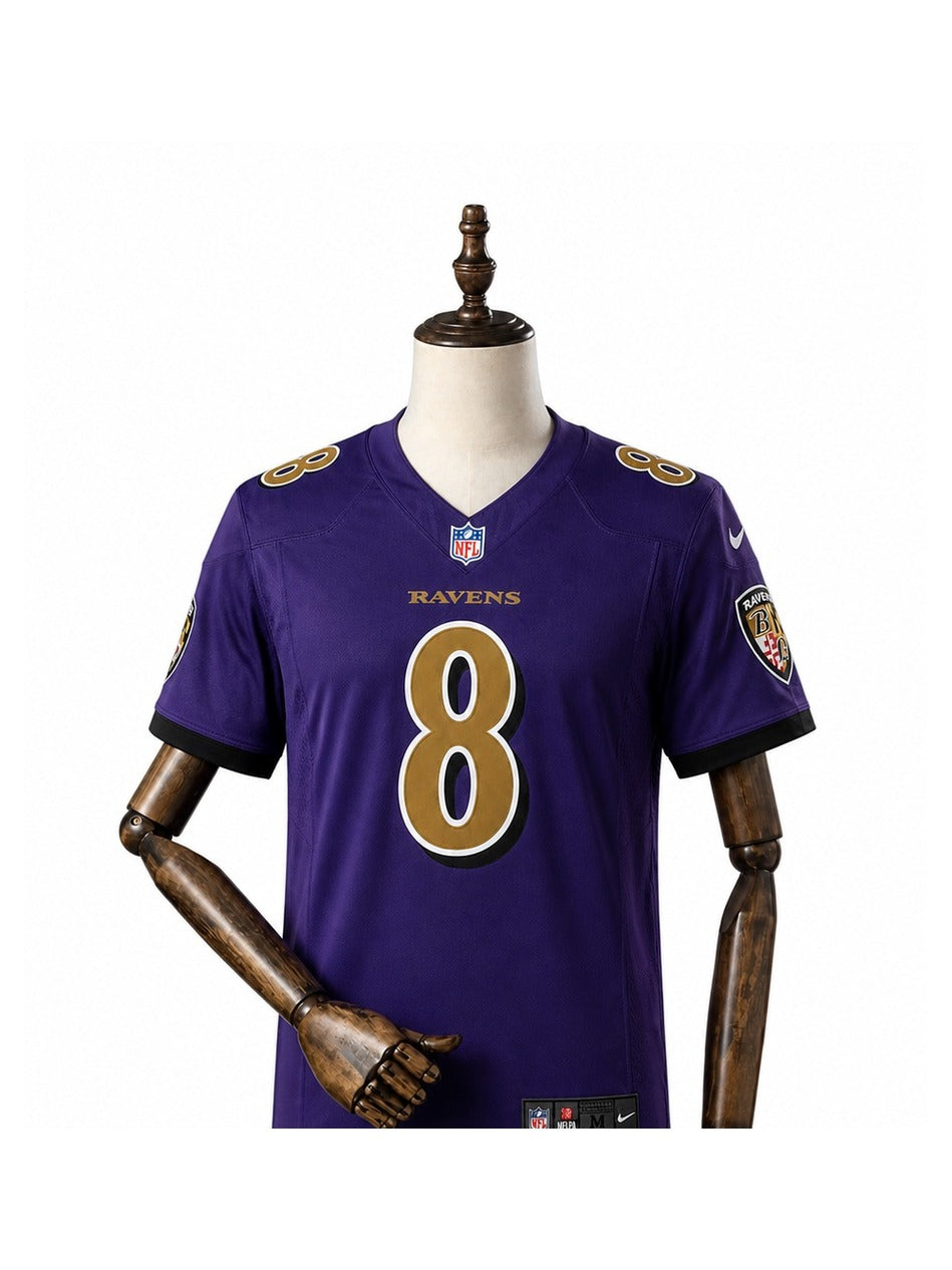 Camisa Baltimore Ravens Home (Titular) NFL frente manequim fundo branco