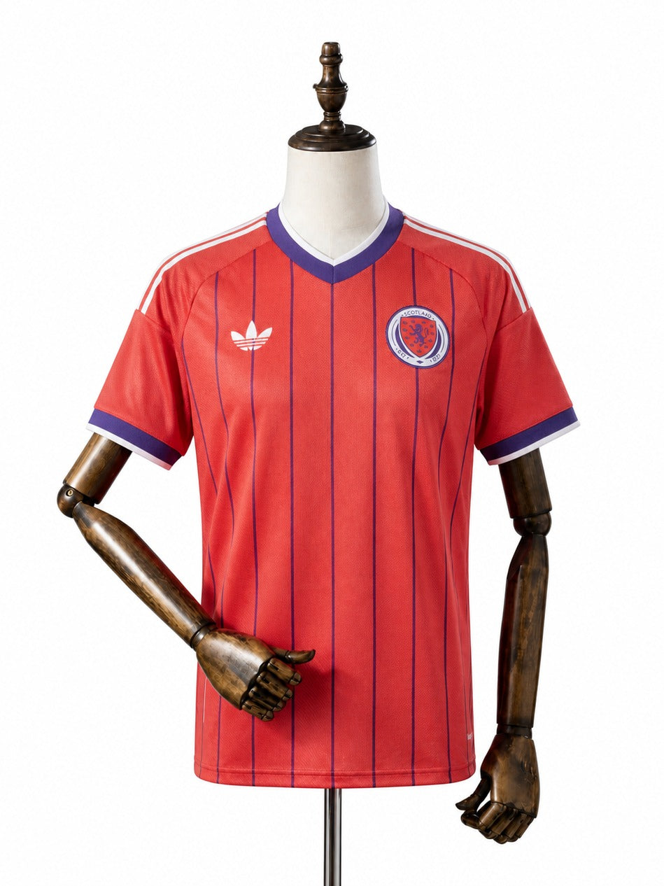 Camisa Seleção Escócia - 2º Uniforme Torcedor 2026 frente manequim fundo branco