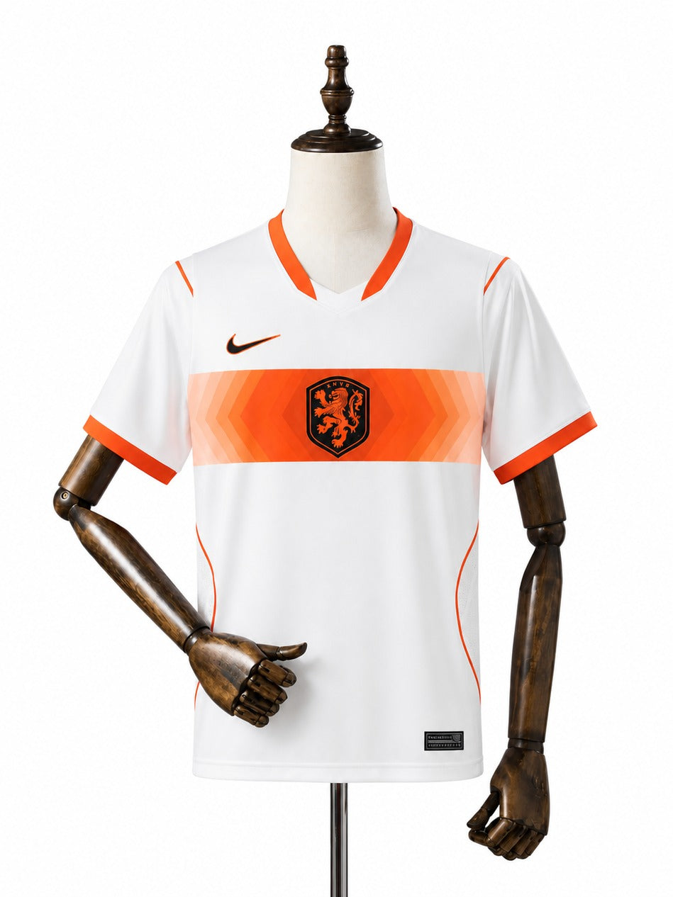 Camisa Seleção Holanda - 2º Uniforme Torcedor 2026 frente manequim fundo branco