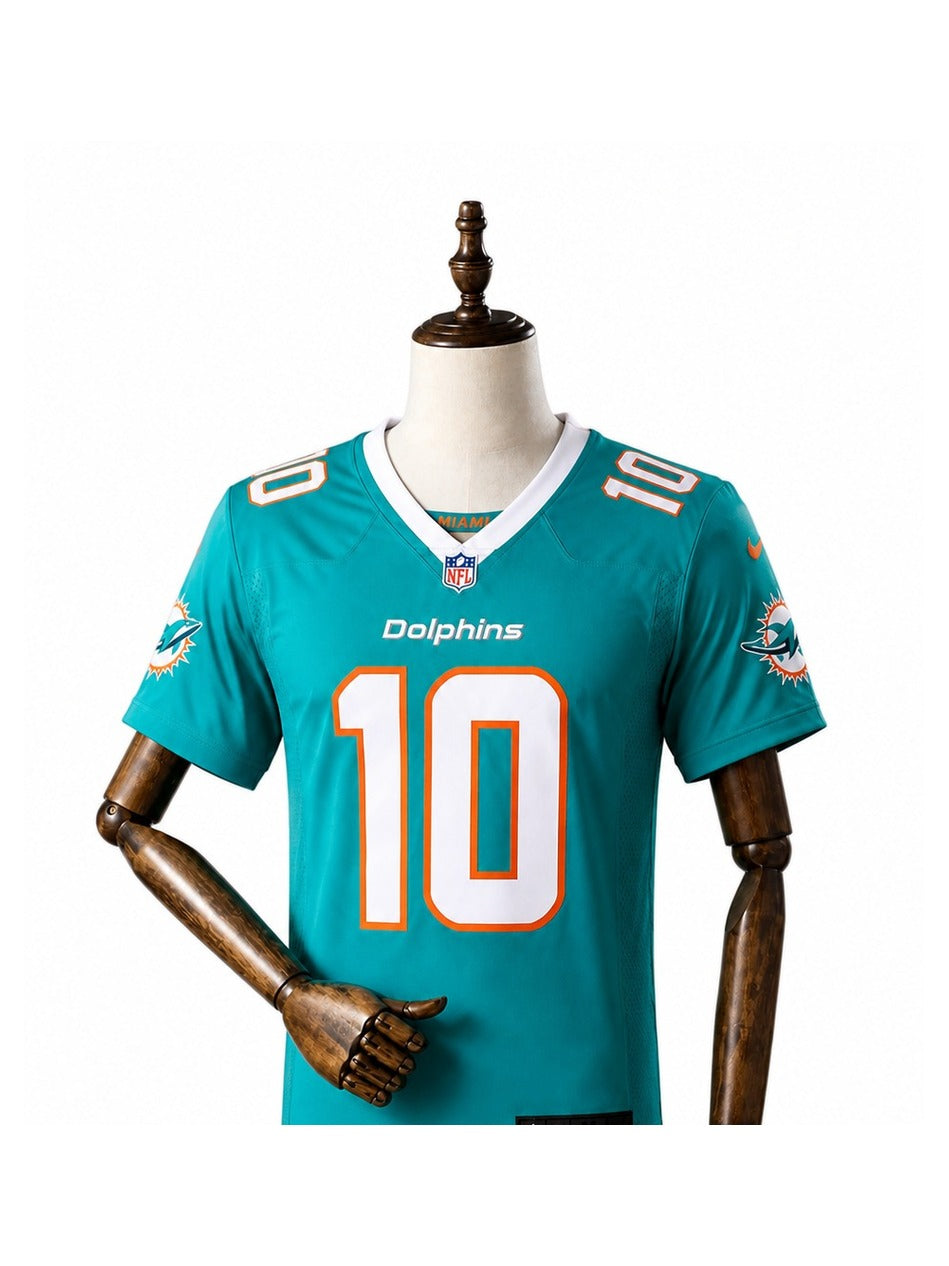Camisa Miami Dolphins Home (Titular) NFL frente manequim fundo branco