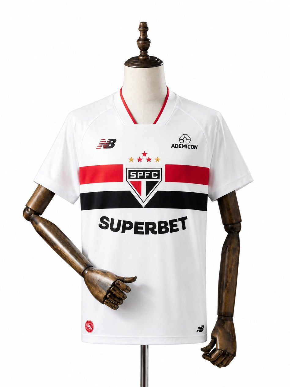 Camisa São Paulo - 1º Uniforme Torcedor Sem Patch 2026/2027 frente manequim