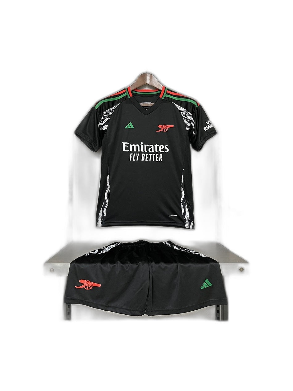 Camisa 2024-25 Arsenal Away Infantil frente fundo branco