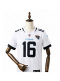 Camisa Jacksonville Jaguars Away (Visitante) NFL frente manequim fundo branco