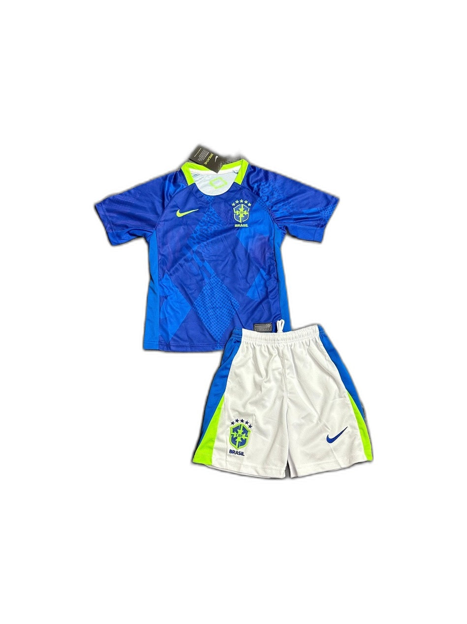 Camisa 2025 Brazil Away Infantil frente fundo branco