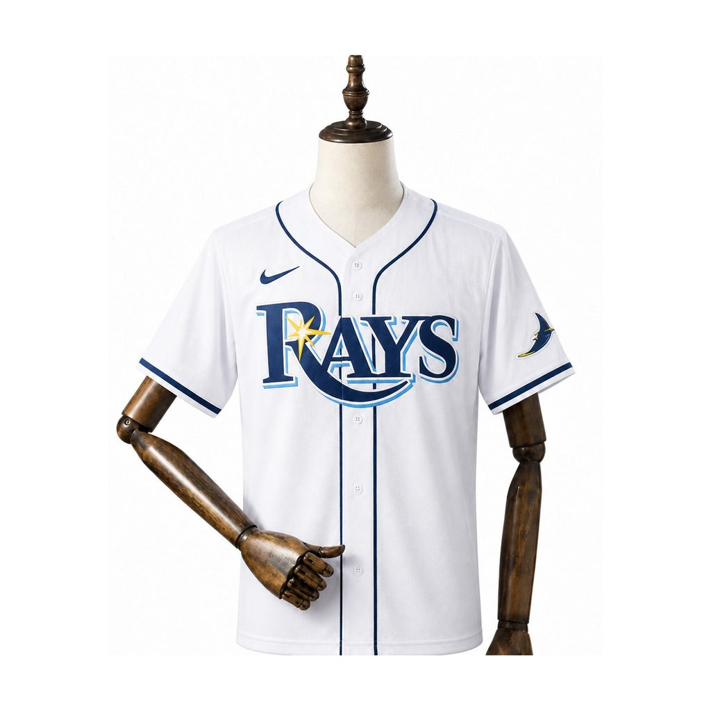 Tampa Bay Rays MLB – Camisa Oficial Primeira (Home) frente manequim fundo branco