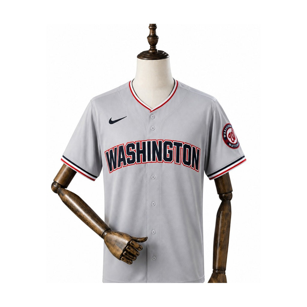 Washington Nationals MLB – Camisa Oficial Segunda (Away) frente manequim fundo branco