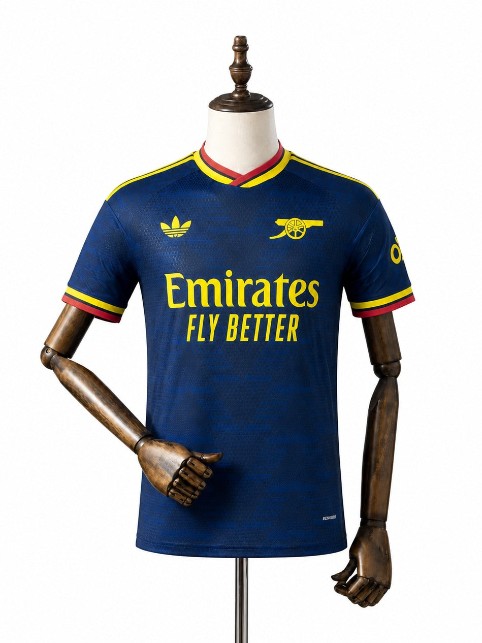 Camisa Arsenal - 2º Uniforme Jogador 2026/27 frente manequim fundo branco