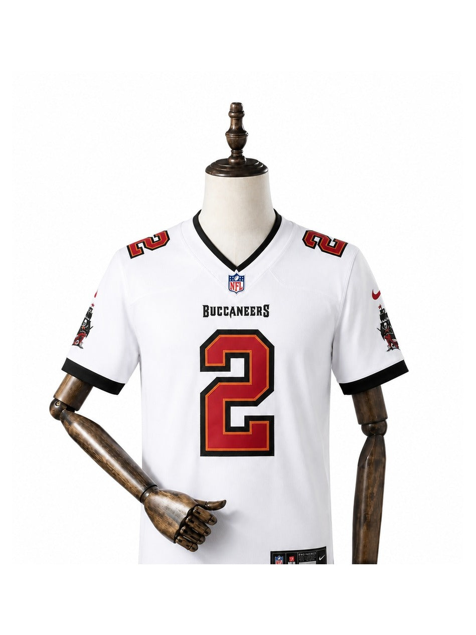 Camisa Tampa Bay Buccaneers Away (Visitante) NFL frente manequim fundo branco