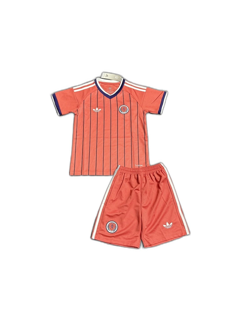 Camisa 2026 Scotland Away Infantil frente fundo branco