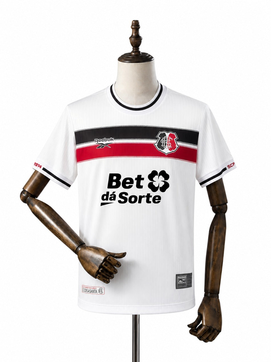 Camisa Santa Cruz - 2º Uniforme Jogador Com Patch 2026/2027 frente manequim fundo branco