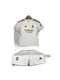 Camisa 2025-26 Real Madrid Home Infantil frente fundo branco