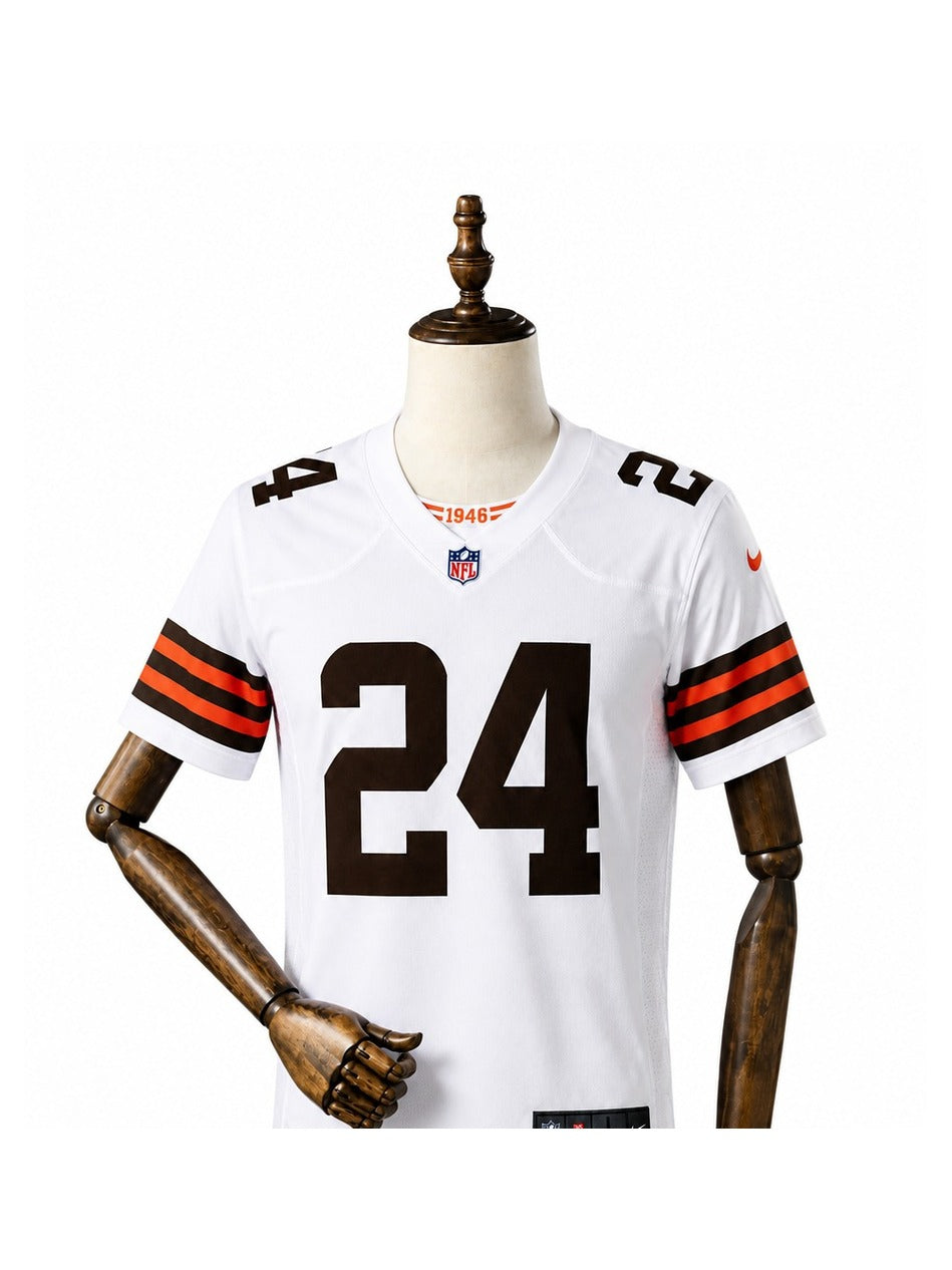 Camisa Cleveland Browns Away (Visitante) NFL frente manequim fundo branco