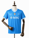 Camisa Napoli - 1º Uniforme Torcedor 2025/26 frente manequim fundo branco