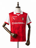 Camisa Braga - 1º Uniforme Torcedor 2025/26 frente manequim fundo branco