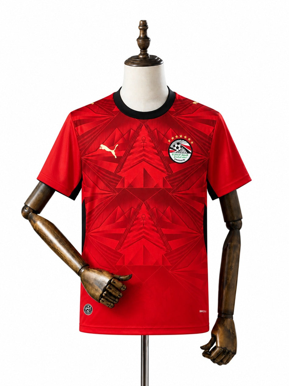 Camisa Seleção Egito - 1º Uniforme Torcedor 2026 frente manequim fundo branco