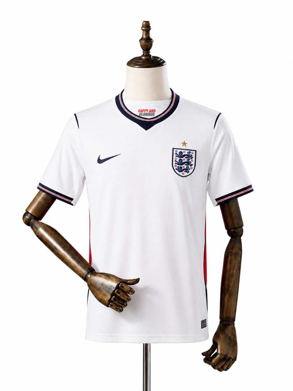 Camisa Seleção Inglaterra 1 uniforme 2026 frente manequim fundo branco