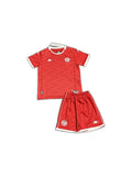 Camisa 2026 Tunisia Home Infantil frente fundo branco