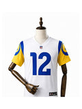 Camisa Los Angeles Rams Away (Visitante) NFL frente manequim fundo branco