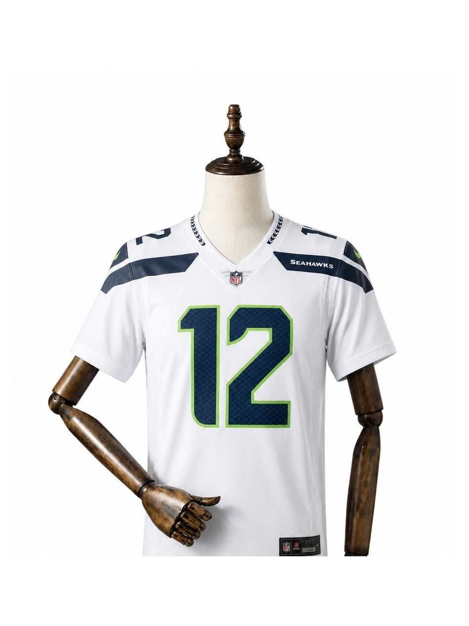 Camisa Seattle Seahawks Away (Visitante) NFL frente manequim fundo branco