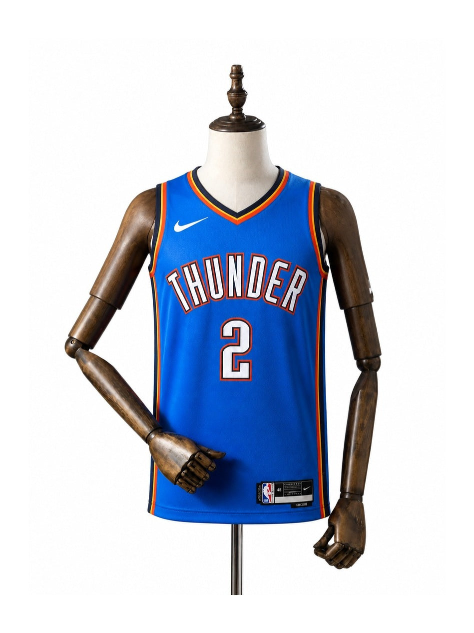 Camiseta NBA Oklahoma City Thunder - 1ª Camisa (Home) frente manequim fundo branco padronizada