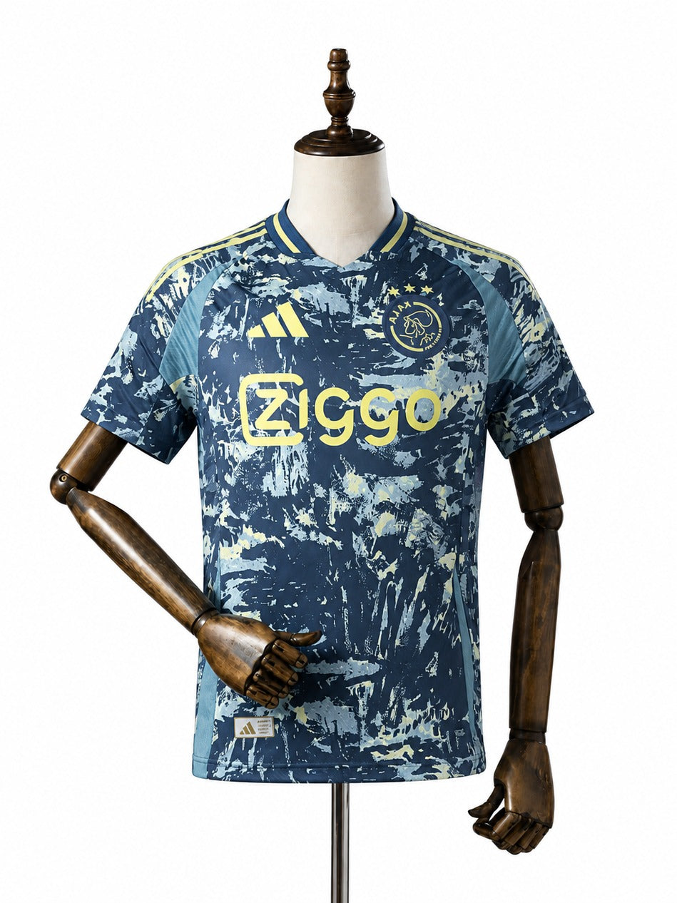 Camisa Ajax - 2º Uniforme Jogador 2024/25 frente manequim fundo branco