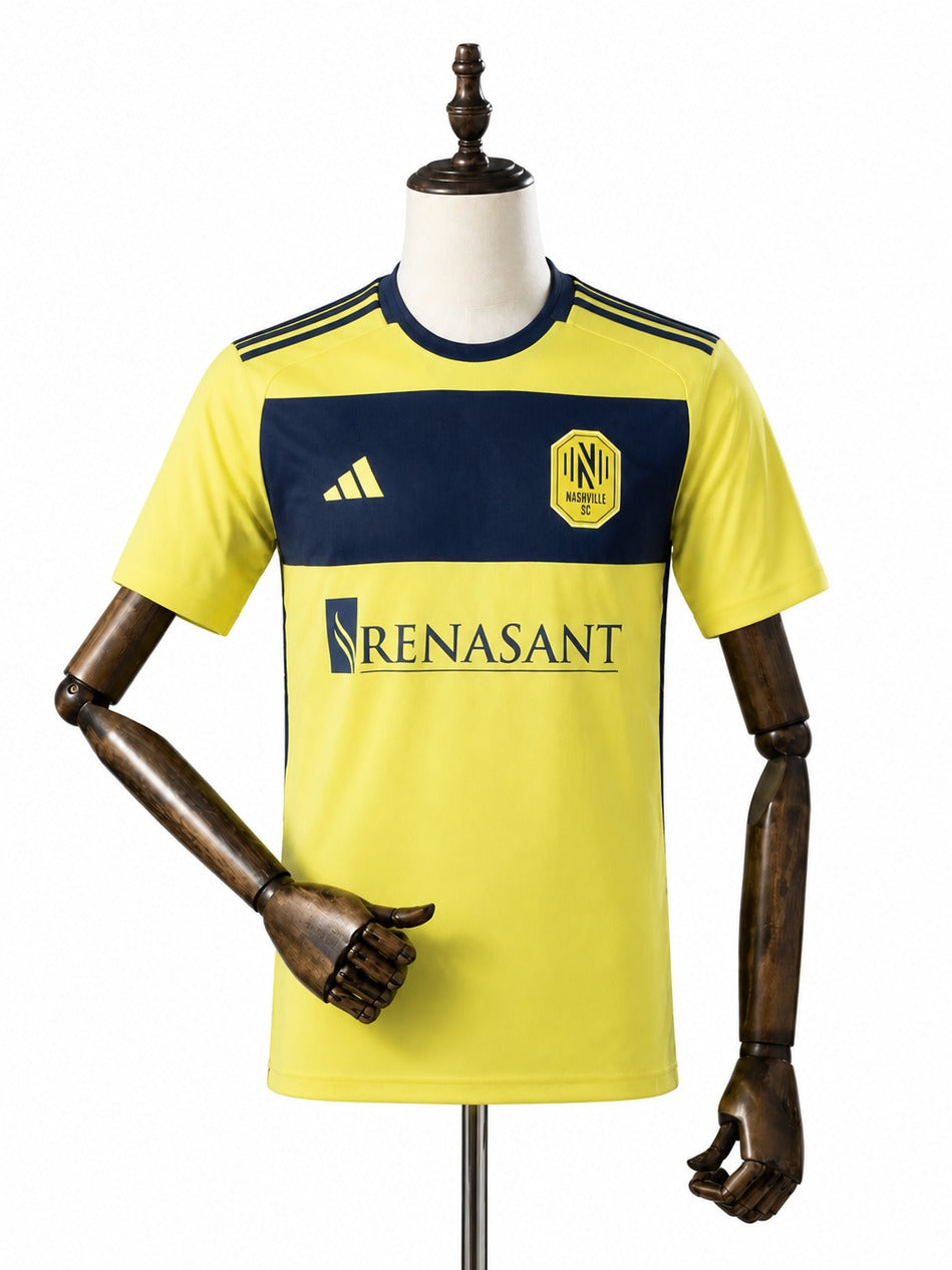 Camisa Nashville - 1º Uniforme Torcedor 2025 frente manequim fundo branco