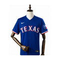 Texas Rangers MLB – Camisa Oficial Segunda (Away) frente manequim fundo branco