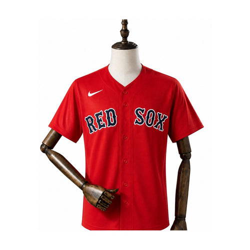 Boston Red Sox MLB – Camisa Oficial Segunda (Away) frente manequim fundo branco