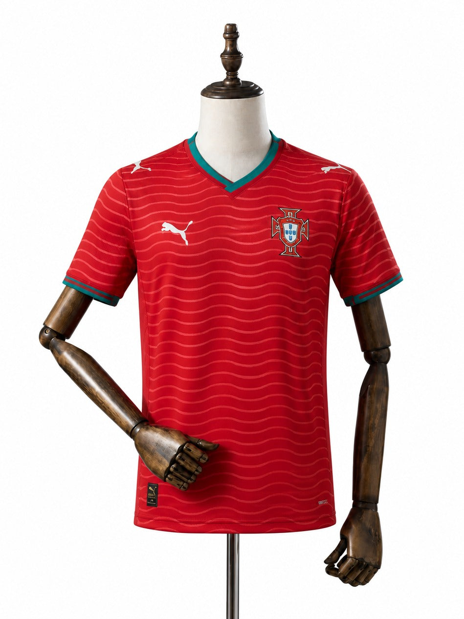 Camisa Seleção Portugal 1 uniforme 2026 manequim fundo branco